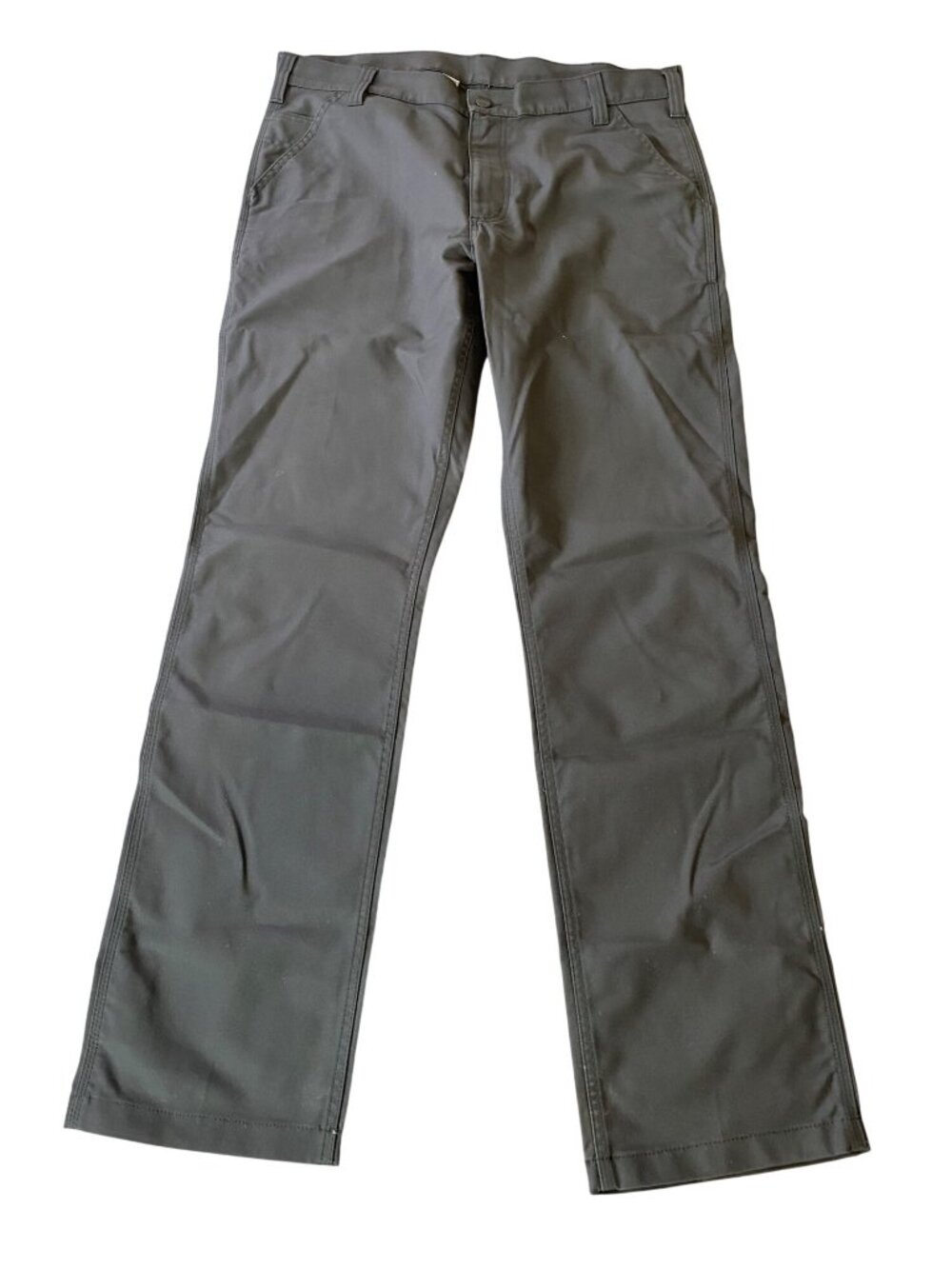 Carhartt Mens Relaxed Fit Gray Work Pants 36x34 Durable Cotton Blend
